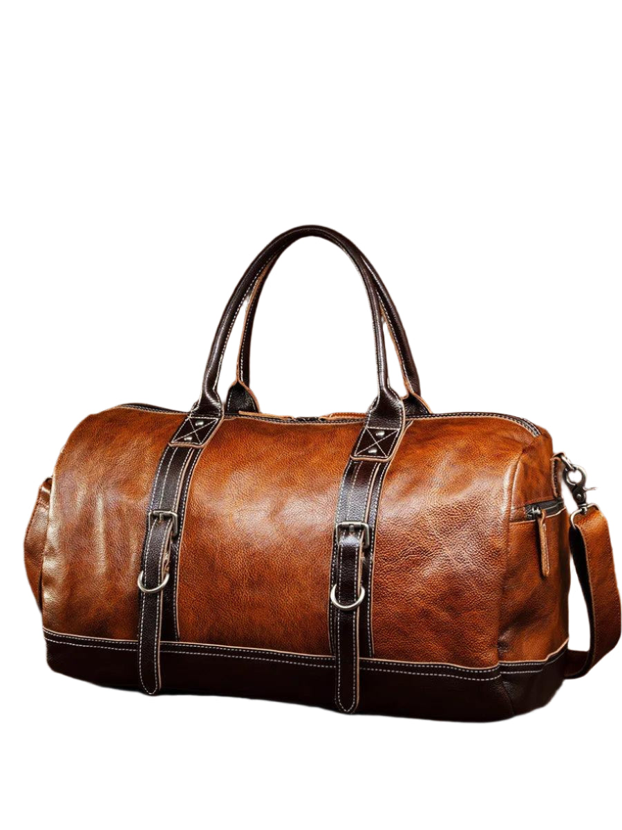 Vintage Leather Mens Travel and Gym Crossbody Bag - Durage Collection