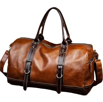 Vintage Leather Mens Travel and Gym Crossbody Bag - Durage Collection