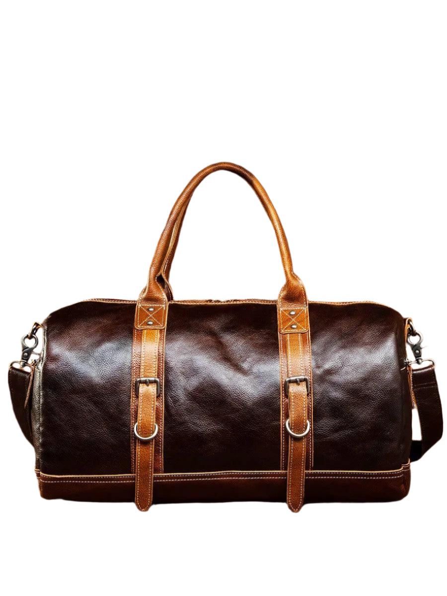 Vintage Leather Mens Travel and Gym Crossbody Bag - Durage Collection