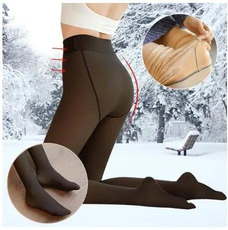 Winter Warm Leggings Women Sexy Slim Translucent Pantyhose Elastic High Waist Legging Panty Sock Thick Stretchy Thermal Leggings - Durage Collection