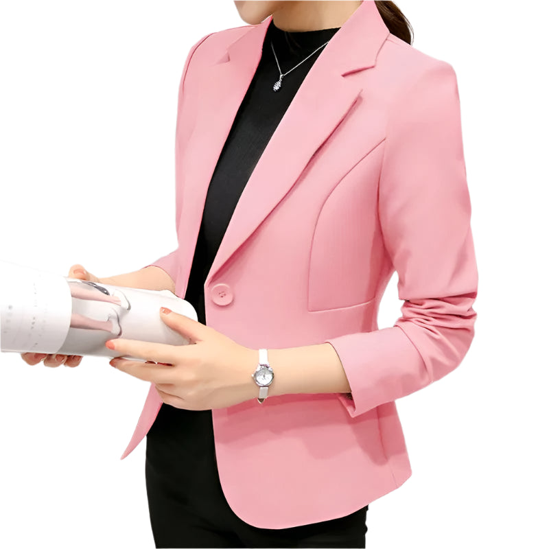 Women's Blazer 2022 Red Long Sleeve Blazers Pockets Jackets Coat Slim Office Lady Jacket Female Tops Suit Blazer Femme Jackets - Durage Collection