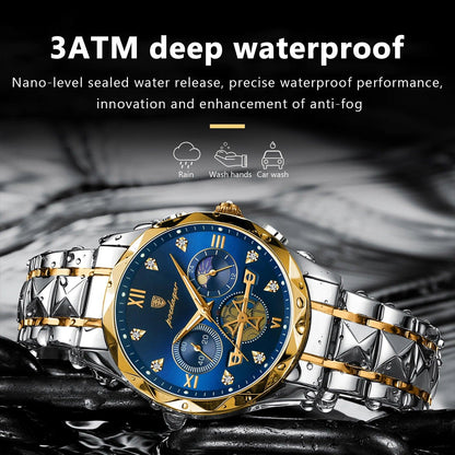 Luxury Man Wristwatch Waterproof Luminous Chronograph Watch - Durage Collection