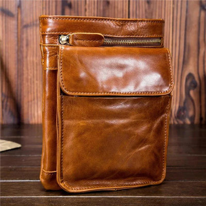 Vintage Leather Men's Crossbody Bag - Durage Collection