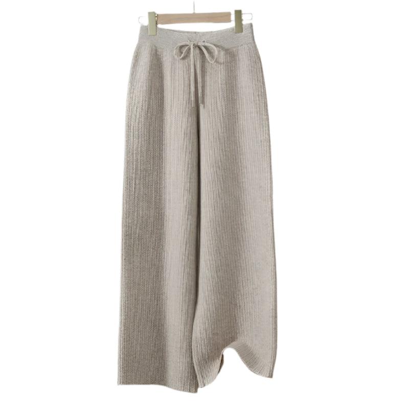 Cashmere Wide Leg Trousers - Durage Collection