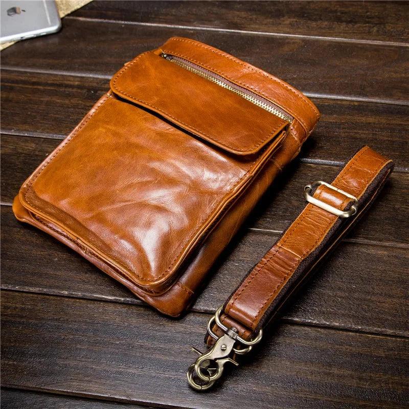 Vintage Leather Men's Crossbody Bag - Durage Collection