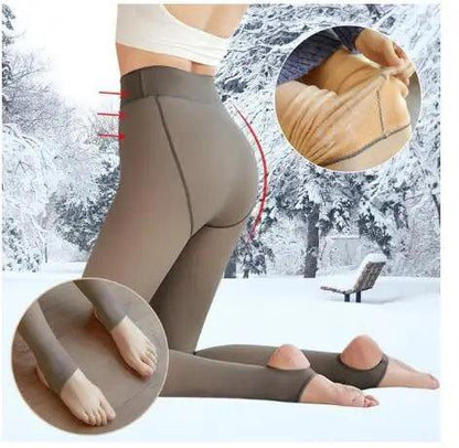 Winter Warm Leggings Women Sexy Slim Translucent Pantyhose Elastic High Waist Legging Panty Sock Thick Stretchy Thermal Leggings - Durage Collection