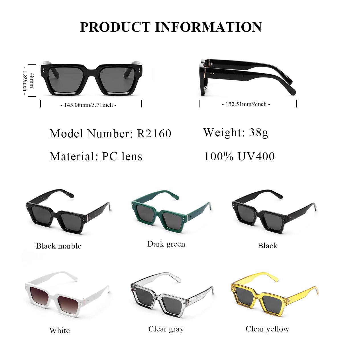 Ruiao 2024 Whole Luxury Premium Shades Designer Black Brand Sunglasses Mens Square Sun Glasses For Women - Durage Collection