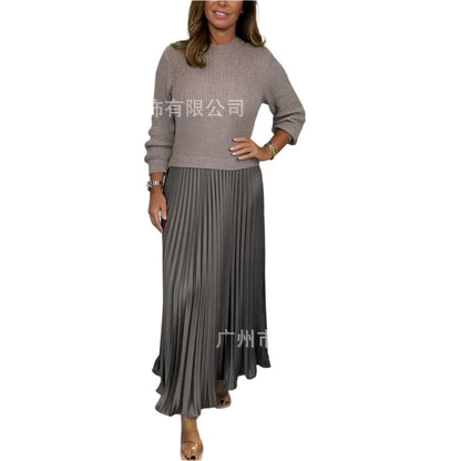 Luxe Knit Pleated Maxi Dress - Durage Collection