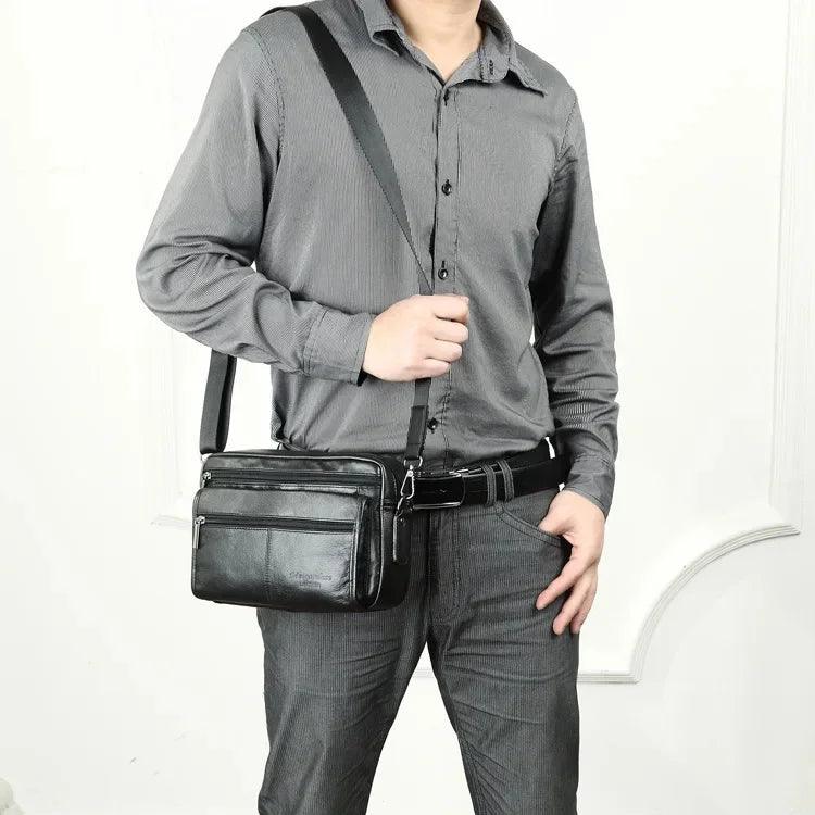 Vintage Genuine Leather Men’s Shoulder Bag - Durage Collection