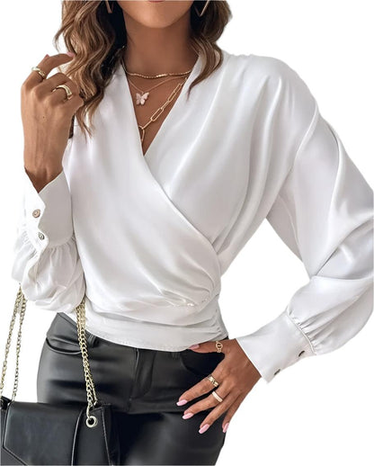 Elegant Solid White Office Top - Durage Collection