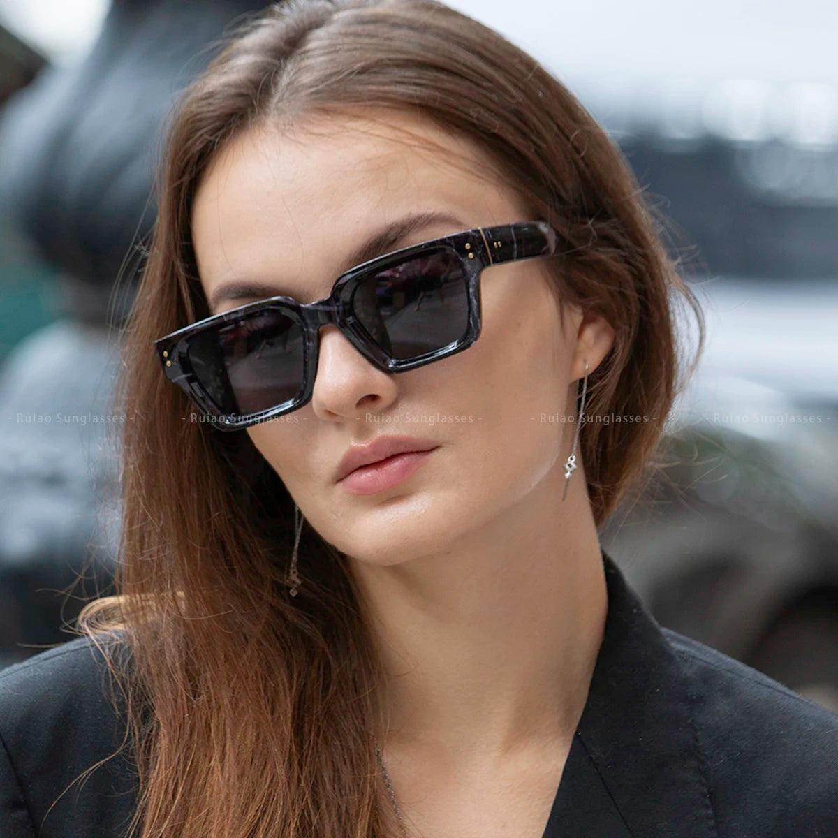 Ruiao 2024 Whole Luxury Premium Shades Designer Black Brand Sunglasses Mens Square Sun Glasses For Women - Durage Collection