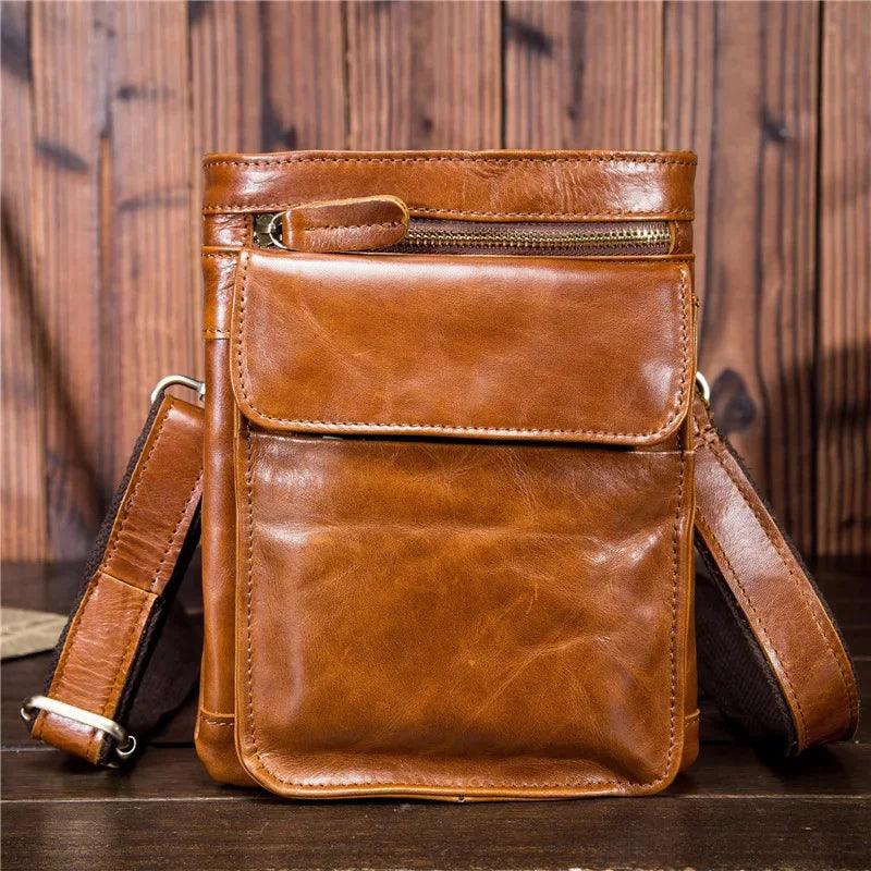 Vintage Leather Men's Crossbody Bag - Durage Collection