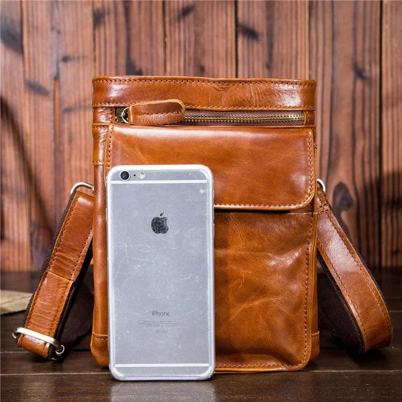 Vintage Leather Men's Crossbody Bag - Durage Collection