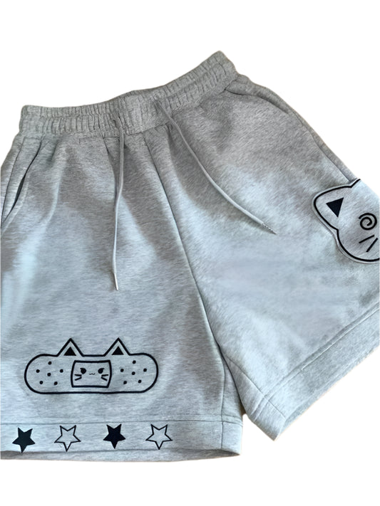 HOUZHOU Japanese Style Kawaii Women Shorts Cute Anime Cat Embroidery Short Pants Sweet Soft Girl Wide Leg Shorts Preppy Casual - Durage Collection