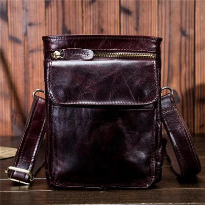 Vintage Leather Men's Crossbody Bag - Durage Collection