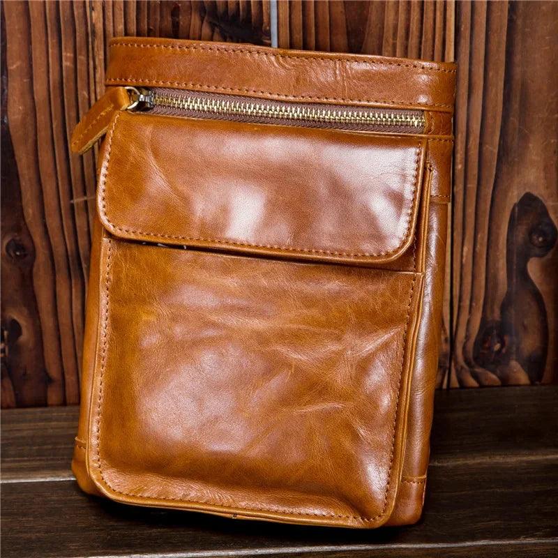 Vintage Leather Men's Crossbody Bag - Durage Collection