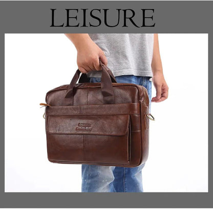 Genuine Leather Men's Crossbody Shoulder Bag - Durage Collection