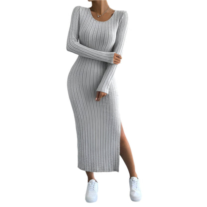 Muse French Stripe Split Midi Dress - Durage Collection