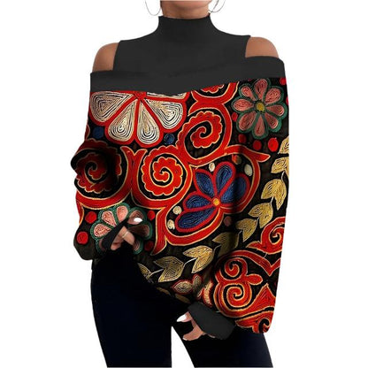 Lantern Sleeve Printed Blouse - Durage Collection