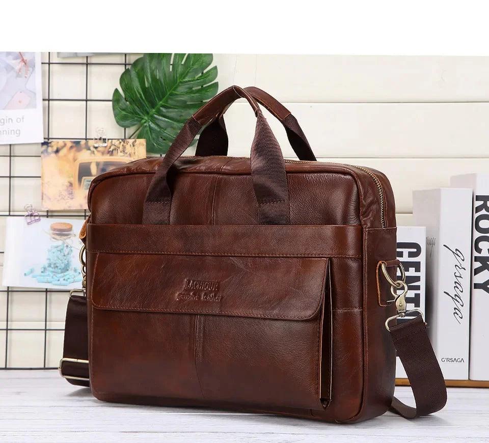 Genuine Leather Men's Crossbody Shoulder Bag - Durage Collection