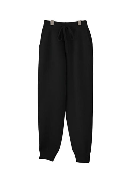 Luxe High Waisted Knit Trousers - Durage Collection