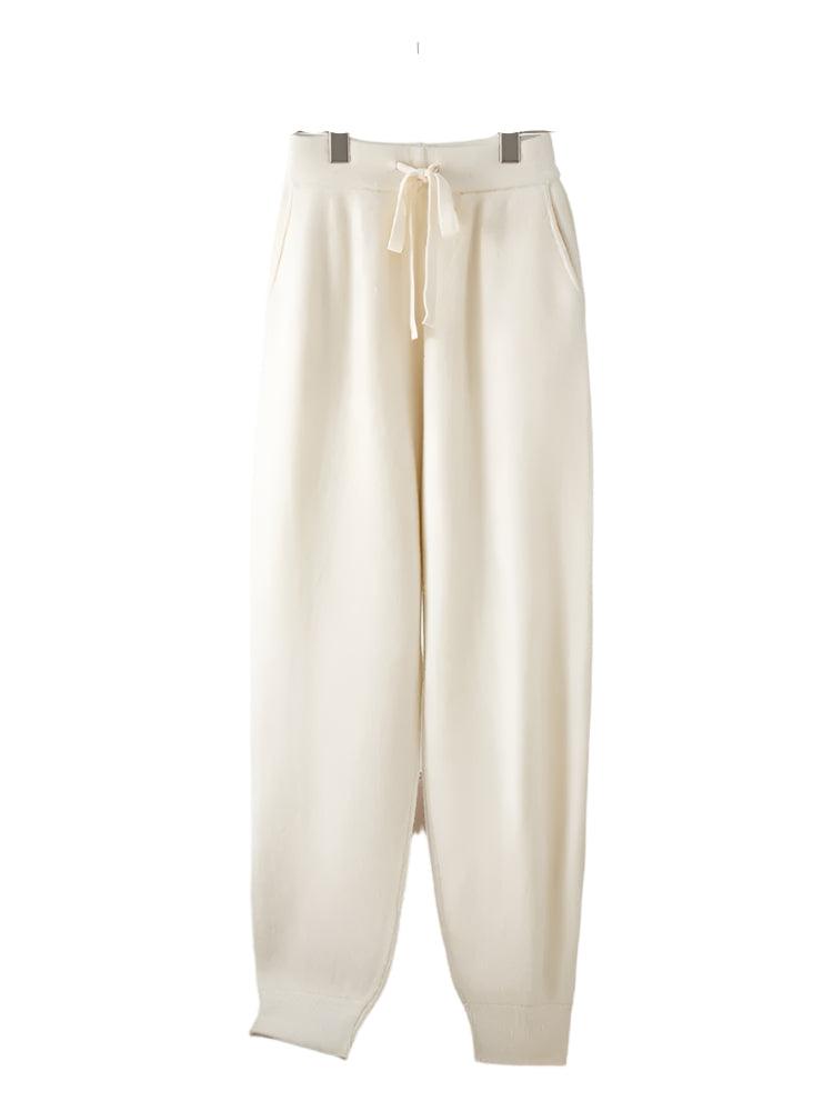 Luxe High Waisted Knit Trousers - Durage Collection