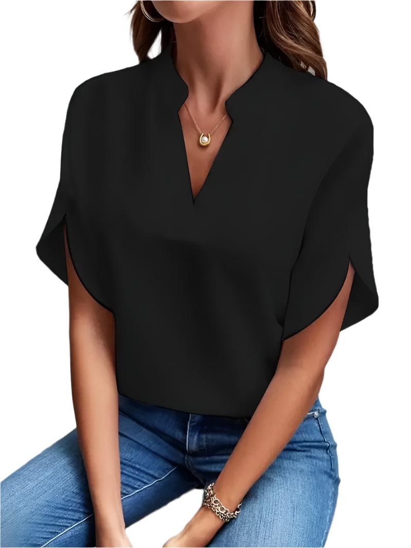 V-Neck Loose Blouse - Durage Collection