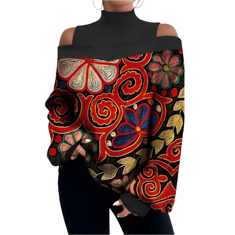 Lantern Sleeve Printed Blouse - Durage Collection