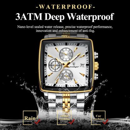 Luxury Square Sport Man Wristwatch Waterproof Luminous Watch Reloj - Durage Collection