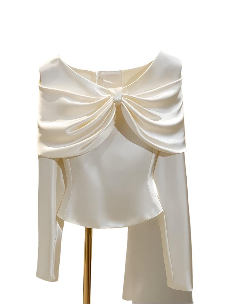 Ruffled Ruched Slim Waist Blouse - Durage Collection