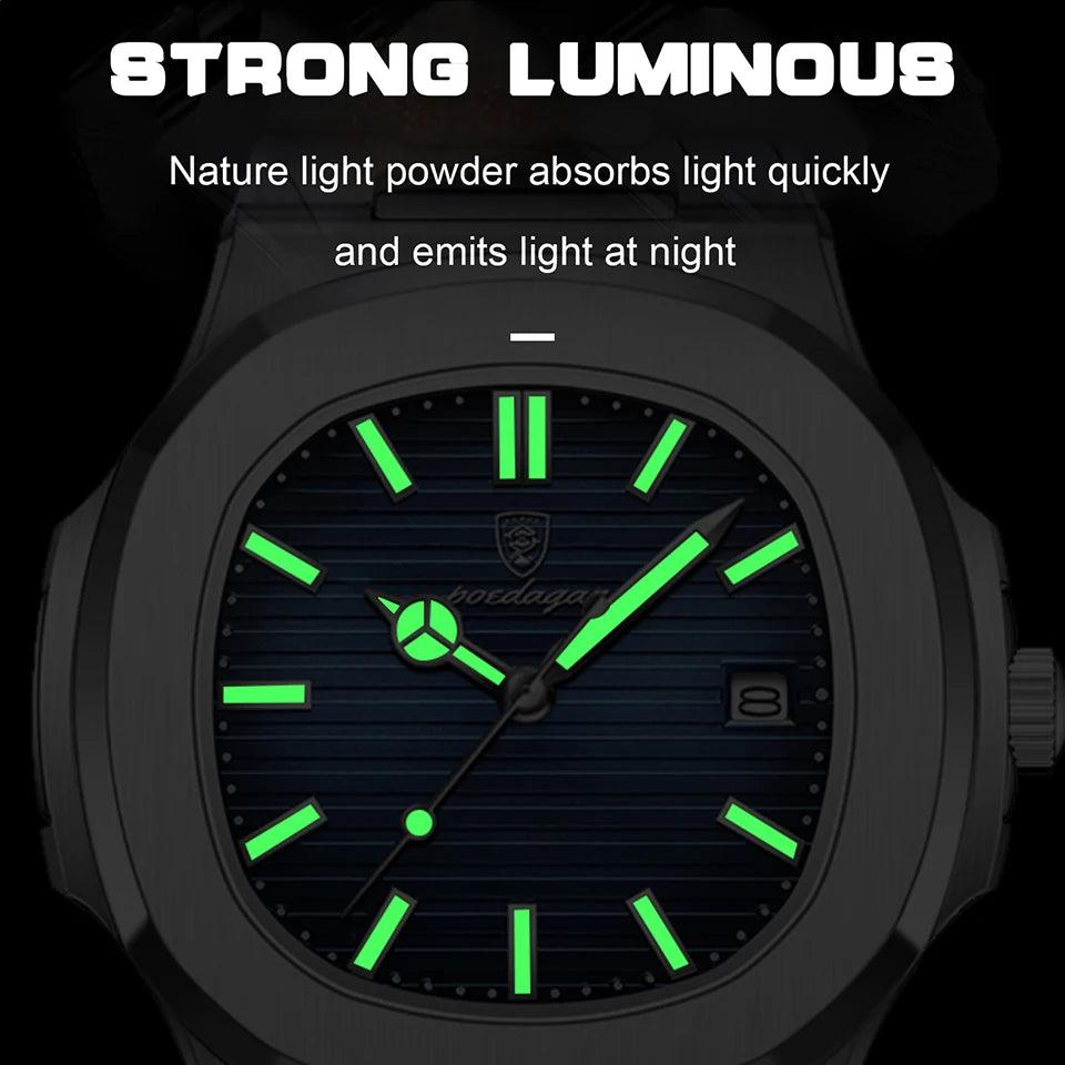 Luxury Watch Business Waterproof Male Clock Luminous Date - Durage Collection