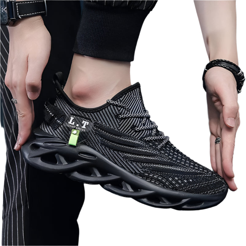 Black Running Jogging Shoes Casual Sneakers White Outdoor Breathable Mesh Shoes Men Light Shock-absorption Sports Shoes - Durage Collection