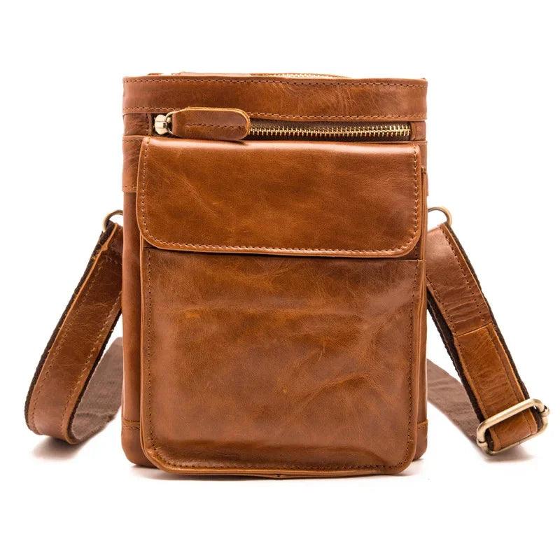 Vintage Leather Men's Crossbody Bag - Durage Collection