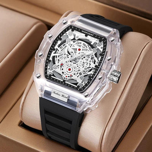 UTHAI BK134 Personalized Transparent Hollow Barrel Quartz Watch - Durage Collection