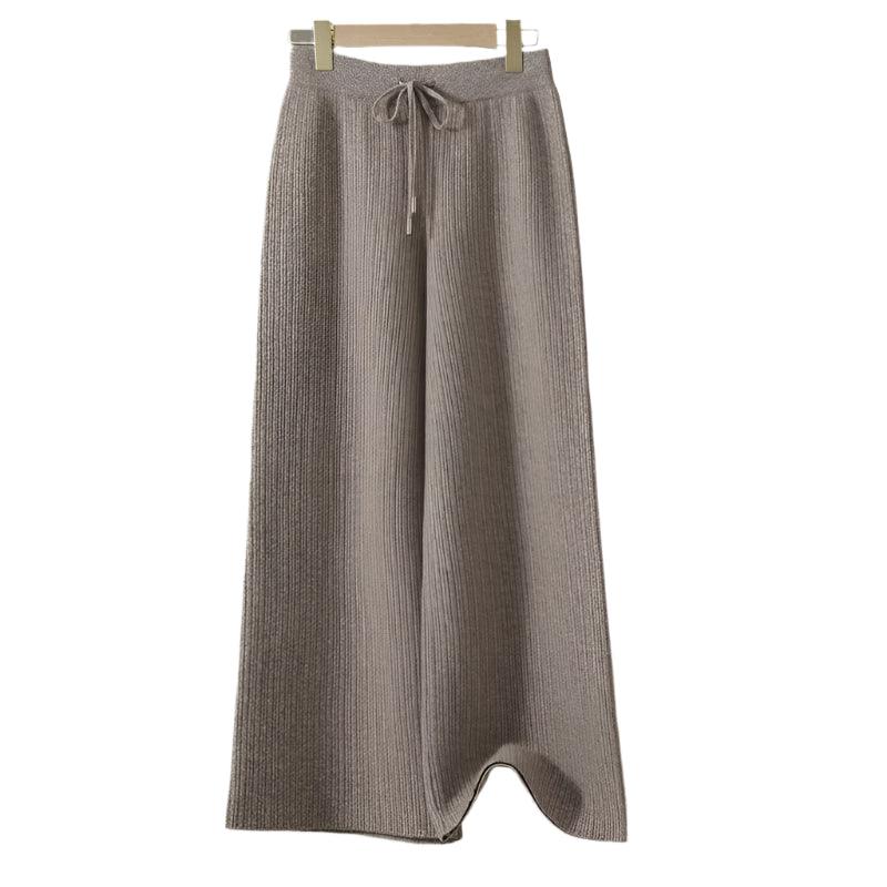 Cashmere Wide Leg Trousers - Durage Collection