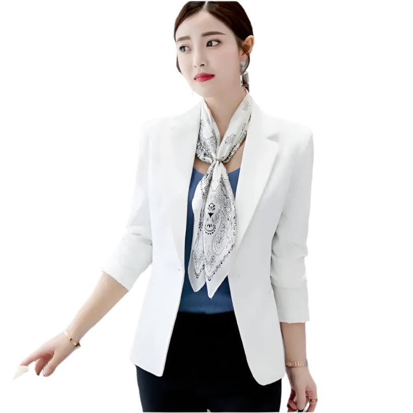 Women's Blazer 2022 Red Long Sleeve Blazers Pockets Jackets Coat Slim Office Lady Jacket Female Tops Suit Blazer Femme Jackets - Durage Collection