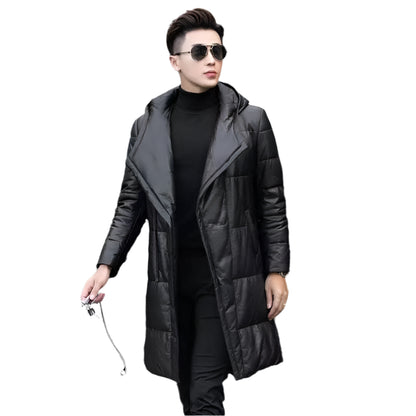 2025 new arrival winter 90% white duck down natural genuine leather casual jackets men,sheepskin coat ,Plus-size S-5XL 22069 - Durage Collection