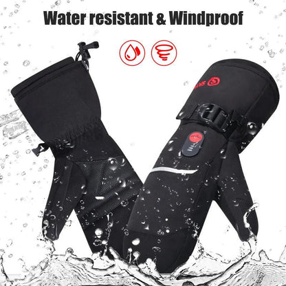 SAVIOR HEAT Winter Electric Heated Gloves For Men Women Riding Ski Fishing Waterproof Rechargeable Battery Heating Thermal Wamer - Durage Collection