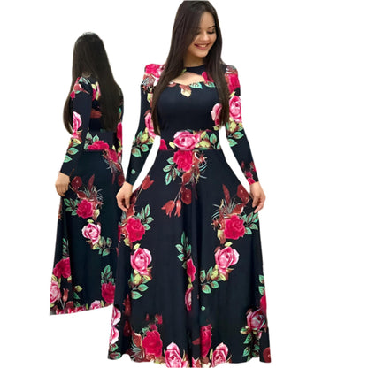 Floral Elegance Hollow Knit Dress - Durage Collection