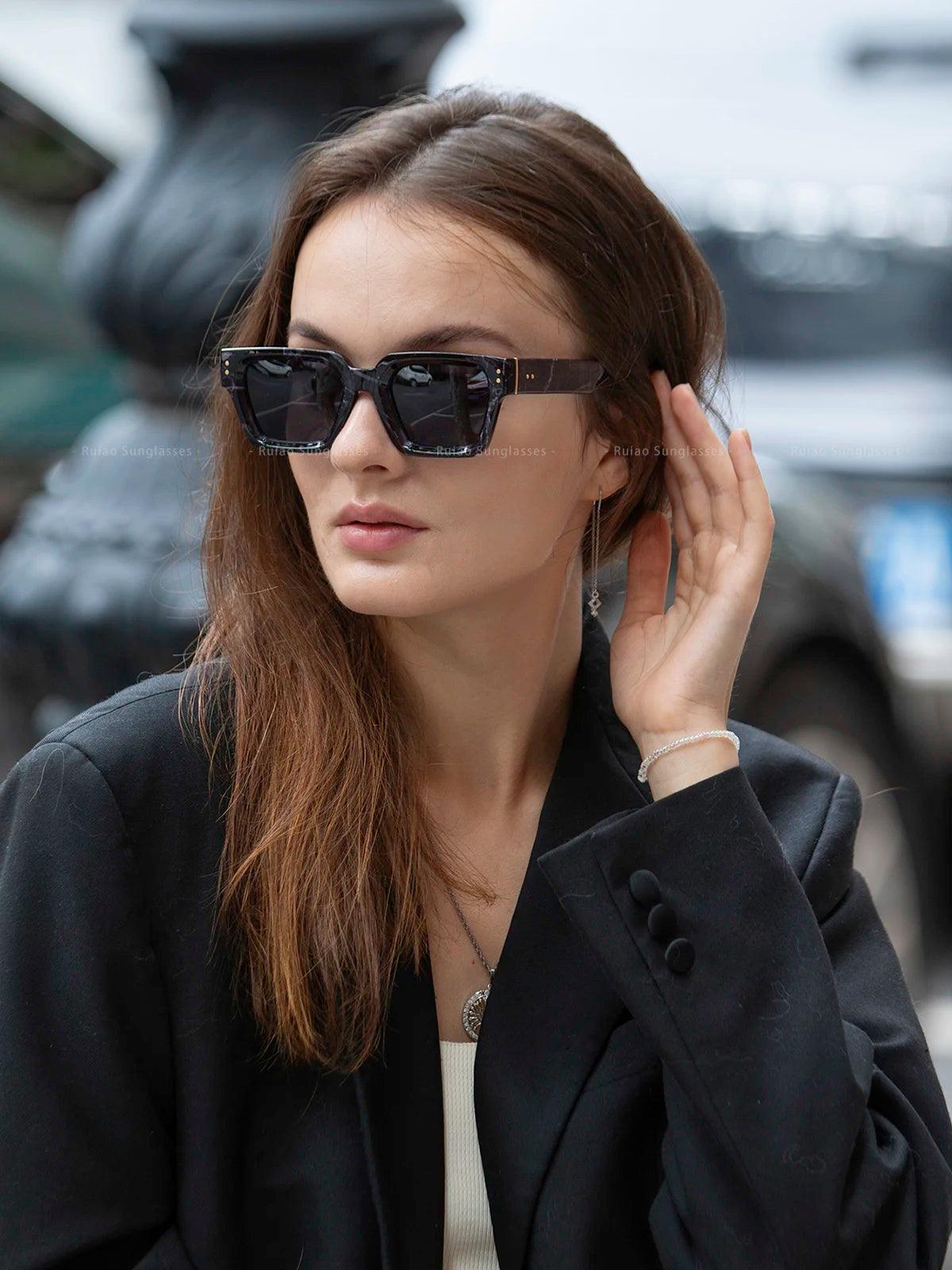 Ruiao 2024 Whole Luxury Premium Shades Designer Black Brand Sunglasses Mens Square Sun Glasses For Women - Durage Collection