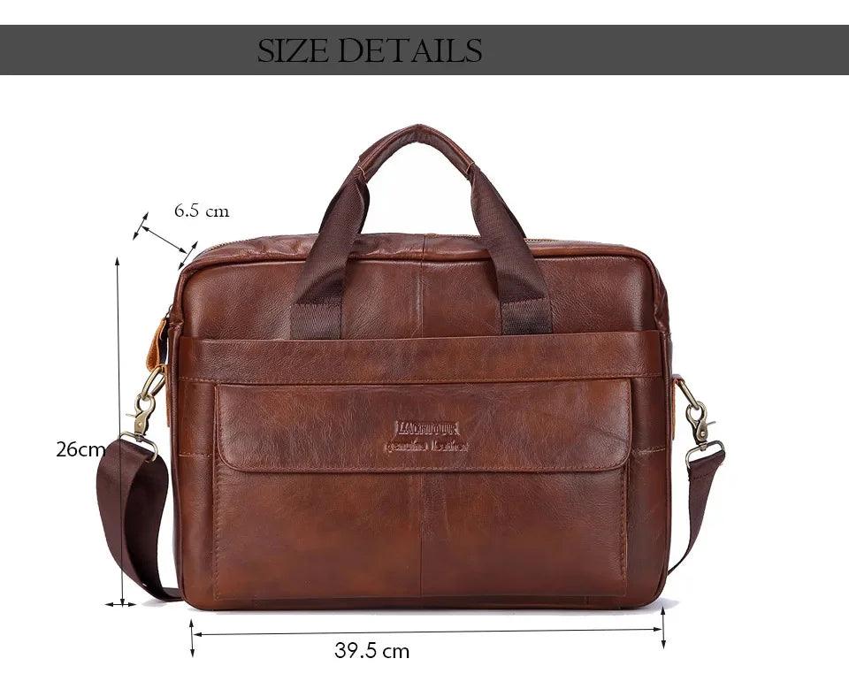 Genuine Leather Men's Crossbody Shoulder Bag - Durage Collection