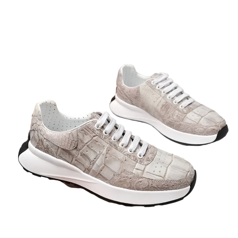 Men's Crocodile Leather Sneakers - Durage Collection