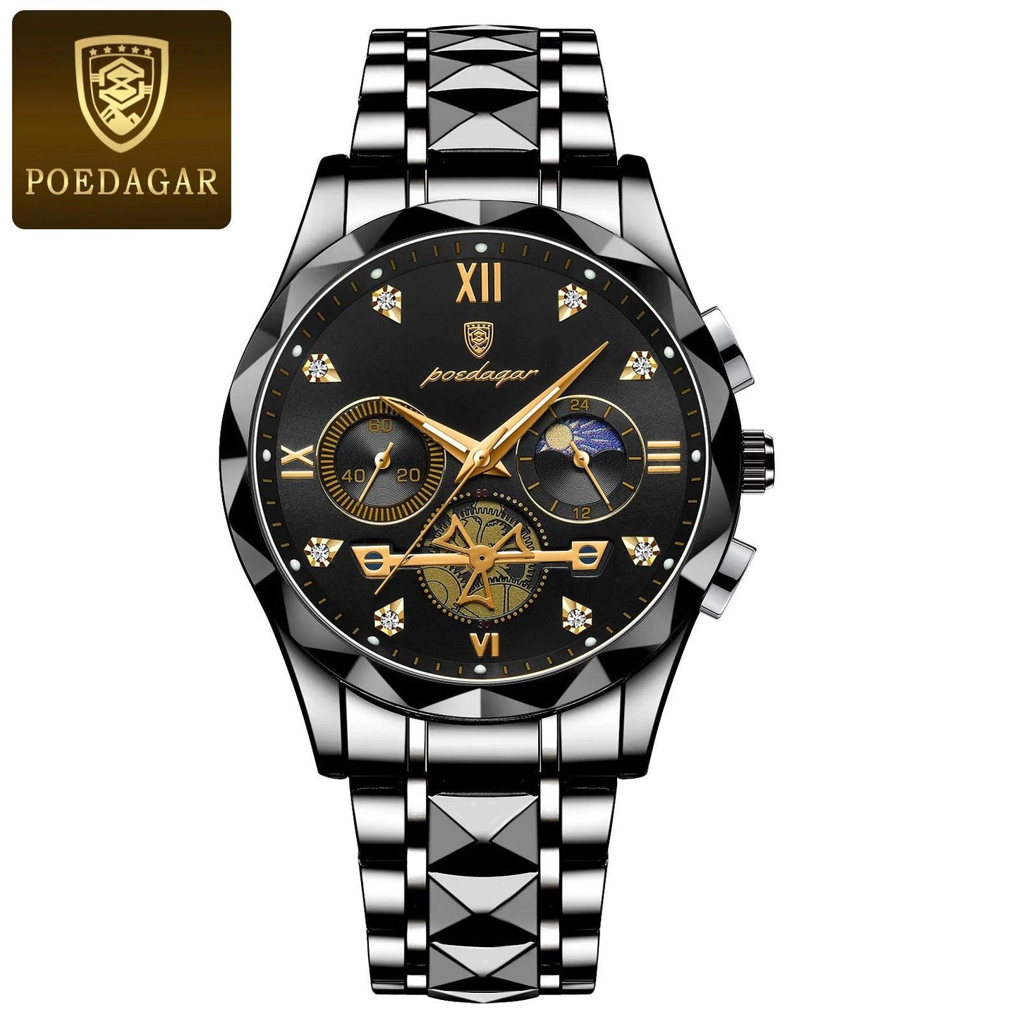 Luxury Man Wristwatch Waterproof Luminous Chronograph Watch - Durage Collection