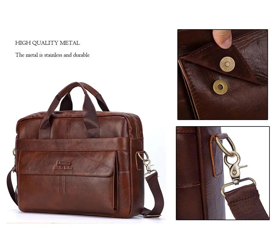 Genuine Leather Men's Crossbody Shoulder Bag - Durage Collection