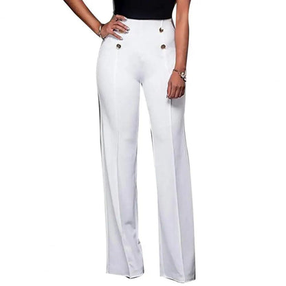 Women Wide Leg Pants High Waist Autumn Ladies Fashion Trousers Solid Color Comfortable Soft Bell-bottoms Pants Women Clothing - Durage Collection