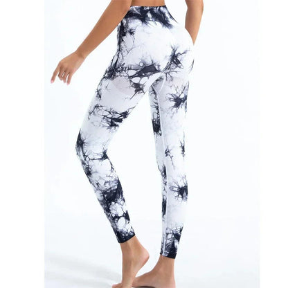 Women's Tie-Dye Seamless Peach Butt High Waist Butt Pants Stretch Fitness Yoga Pants Gym Leggings - Durage Collection