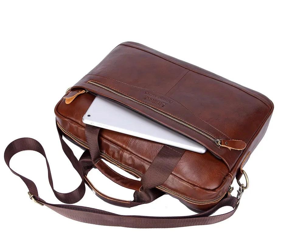 Genuine Leather Men's Crossbody Shoulder Bag - Durage Collection