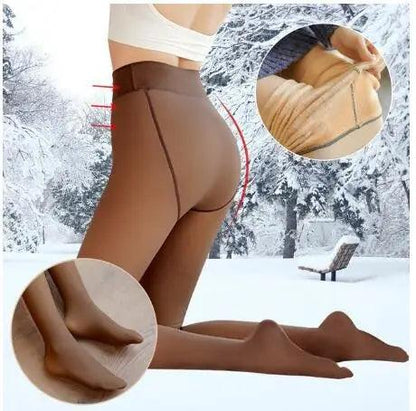 Winter Warm Leggings Women Sexy Slim Translucent Pantyhose Elastic High Waist Legging Panty Sock Thick Stretchy Thermal Leggings - Durage Collection