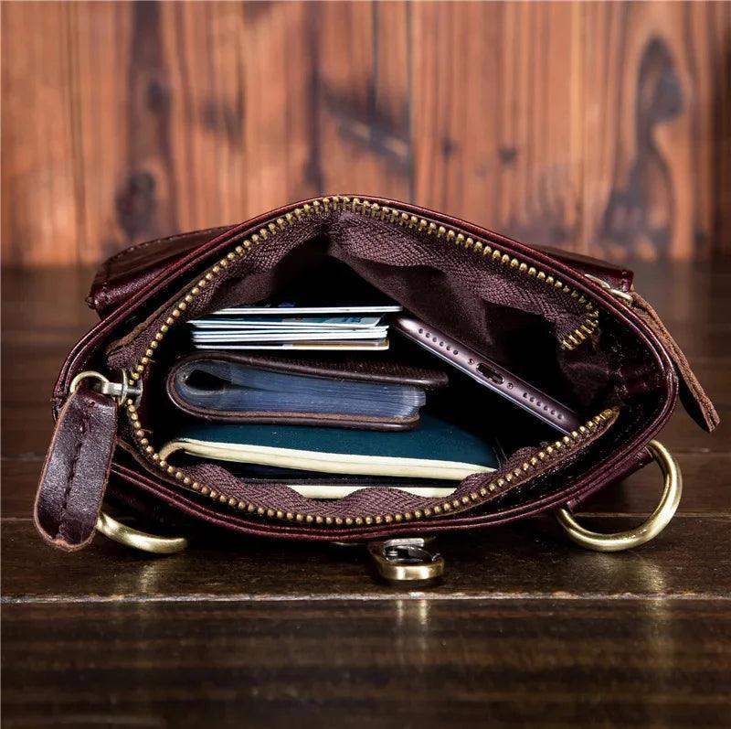 Vintage Leather Men's Crossbody Bag - Durage Collection