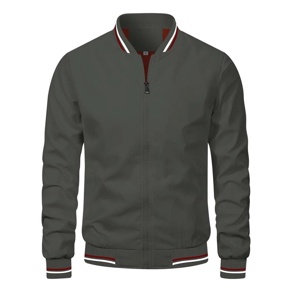 Fashion Autumn Jackets for Men Solid Color Casual Baseball Mens - Durage Collection